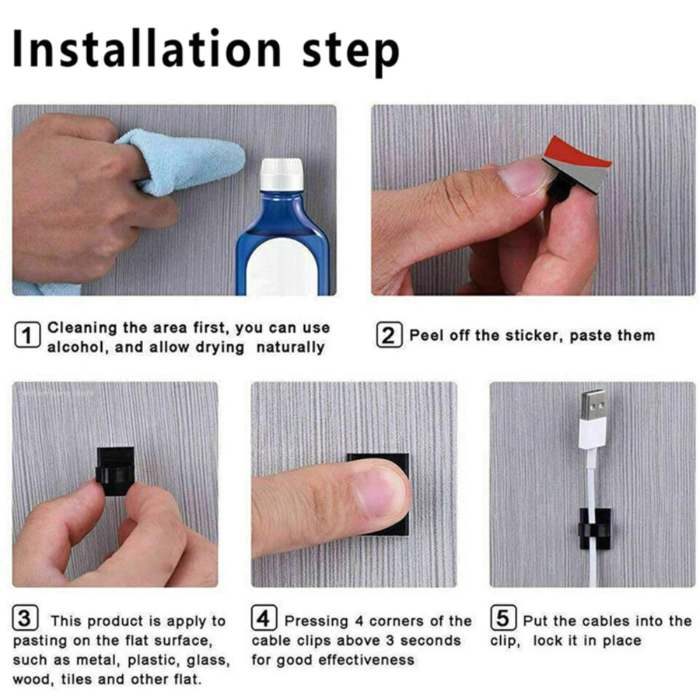 Clips Organizadores de Cables – Adiós al Caos de Cables