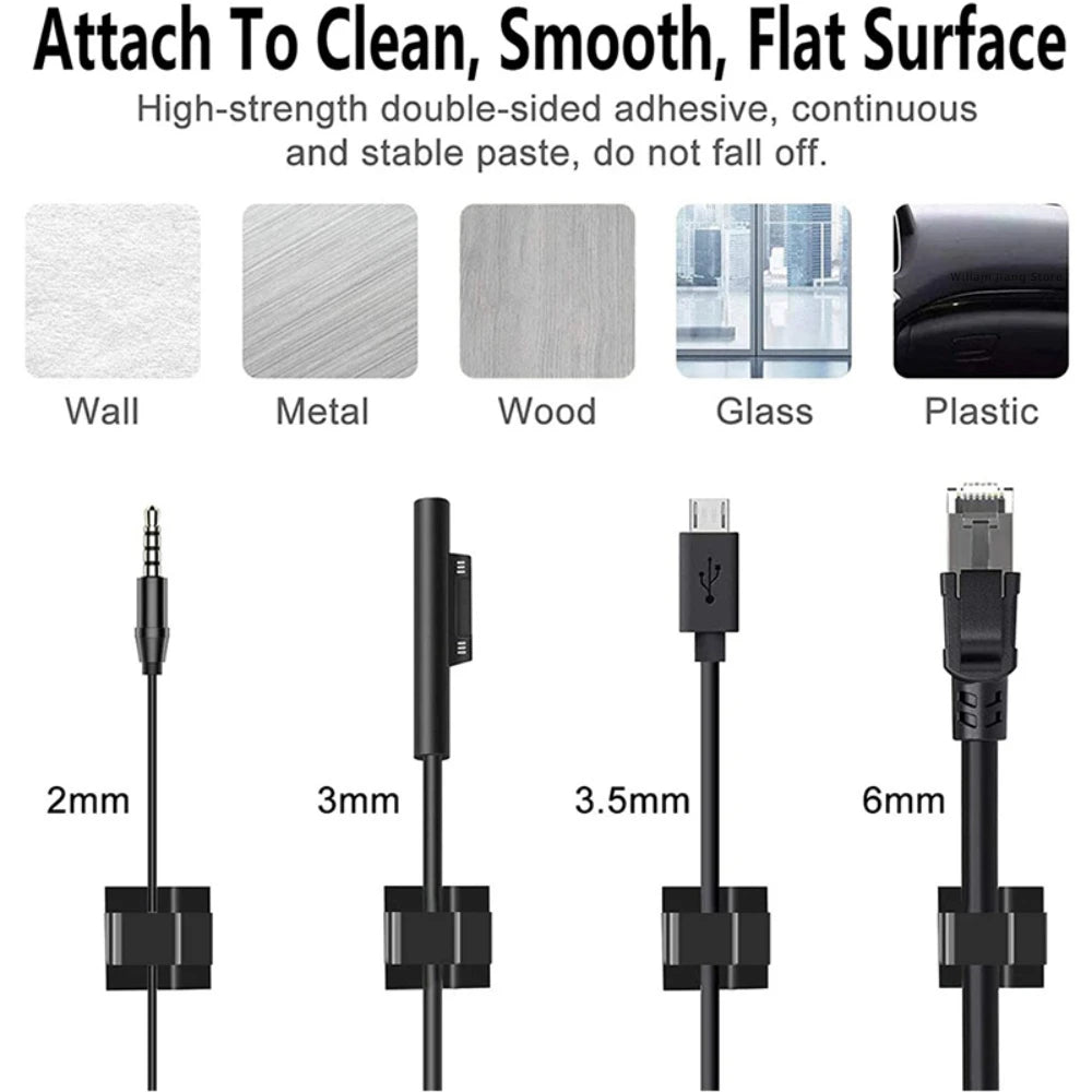 Clips Organizadores de Cables – Adiós al Caos de Cables