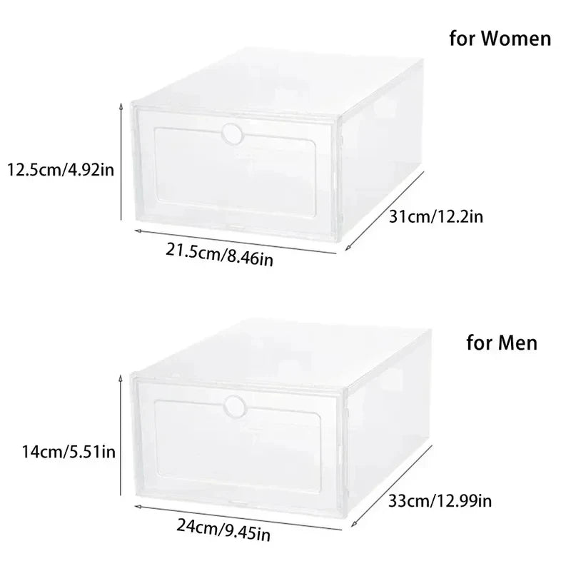 Cajas de Zapatos Transparentes Apilables