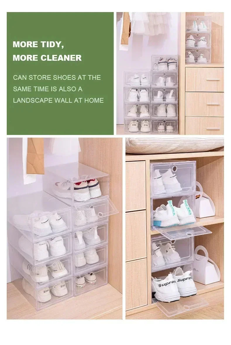 Cajas de Zapatos Transparentes Apilables